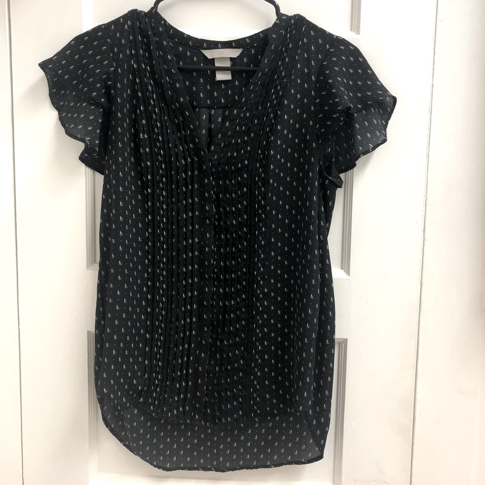 H&M Black button blouse